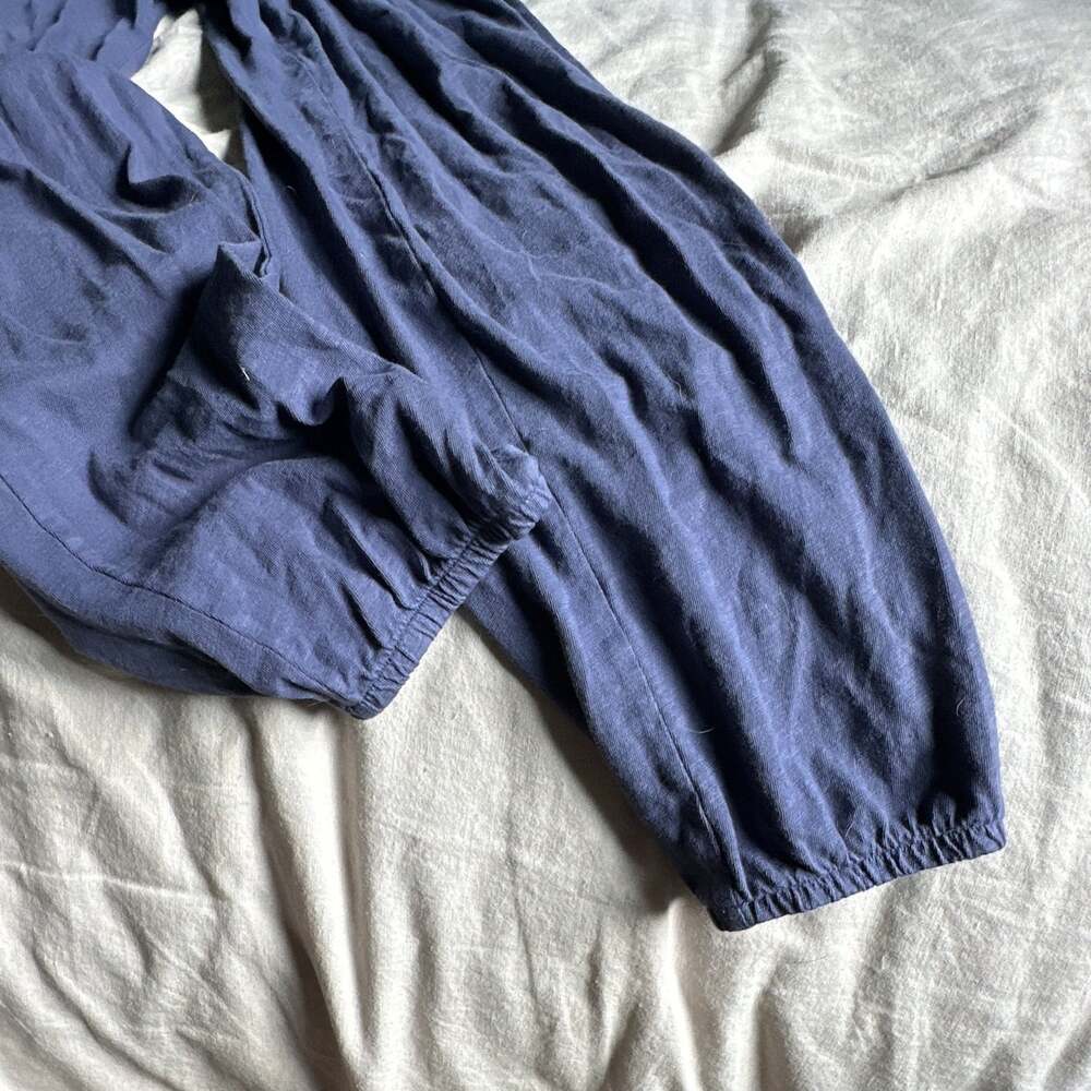 AERIE Cornflower Blue Solid Jumpsuit XS Scoop Neck Sleeveless Pockets Elastic - Picture 6 of 7